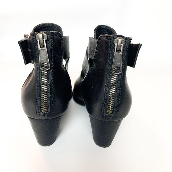 Vionic rory black leather buckle moto boot 6 - Picture 2 of 8